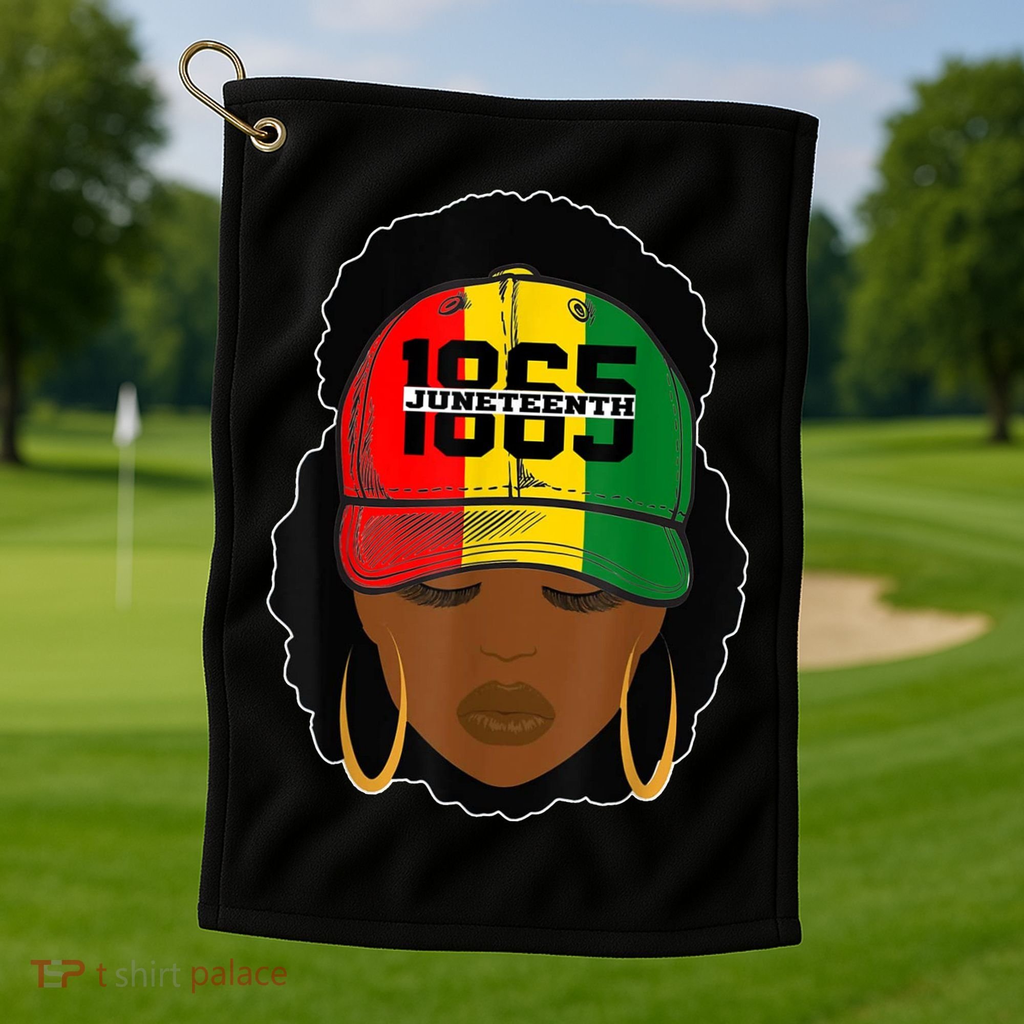 1865 Juneteenth Female Black History Month Golf Towel