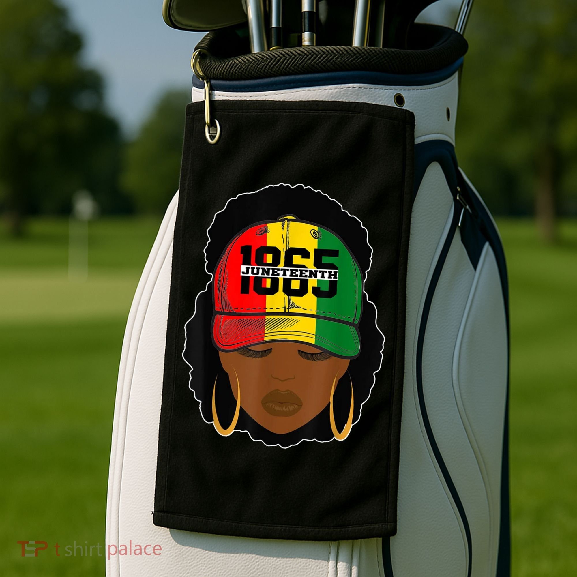 1865 Juneteenth Female Black History Month Golf Towel