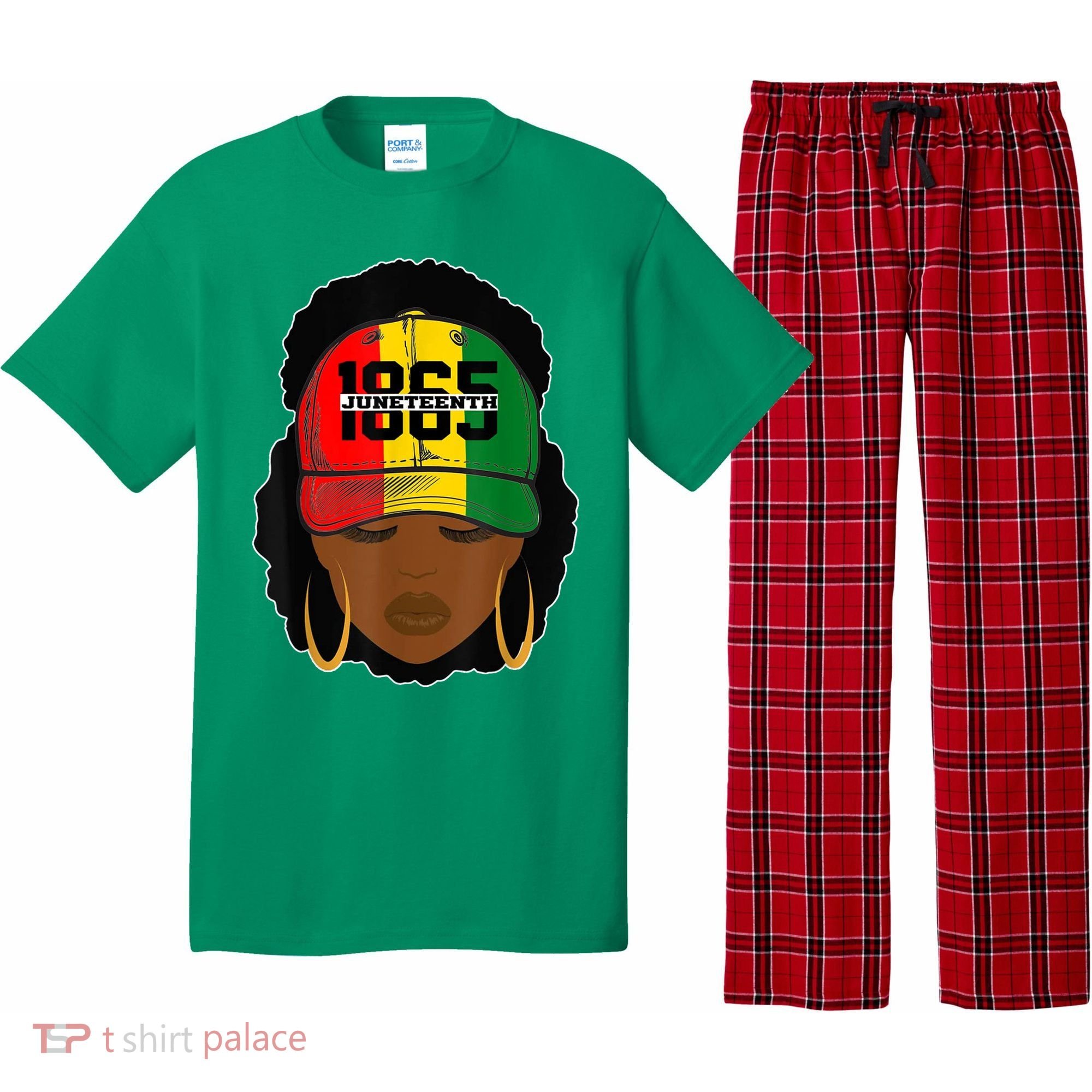 1865 Juneteenth Female Black History Month Pajama Set