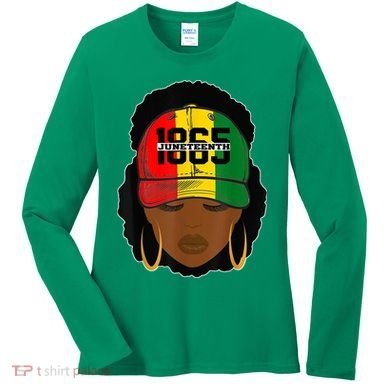 1865 Juneteenth Female Black History Month Women's Long Sleeve Shirt