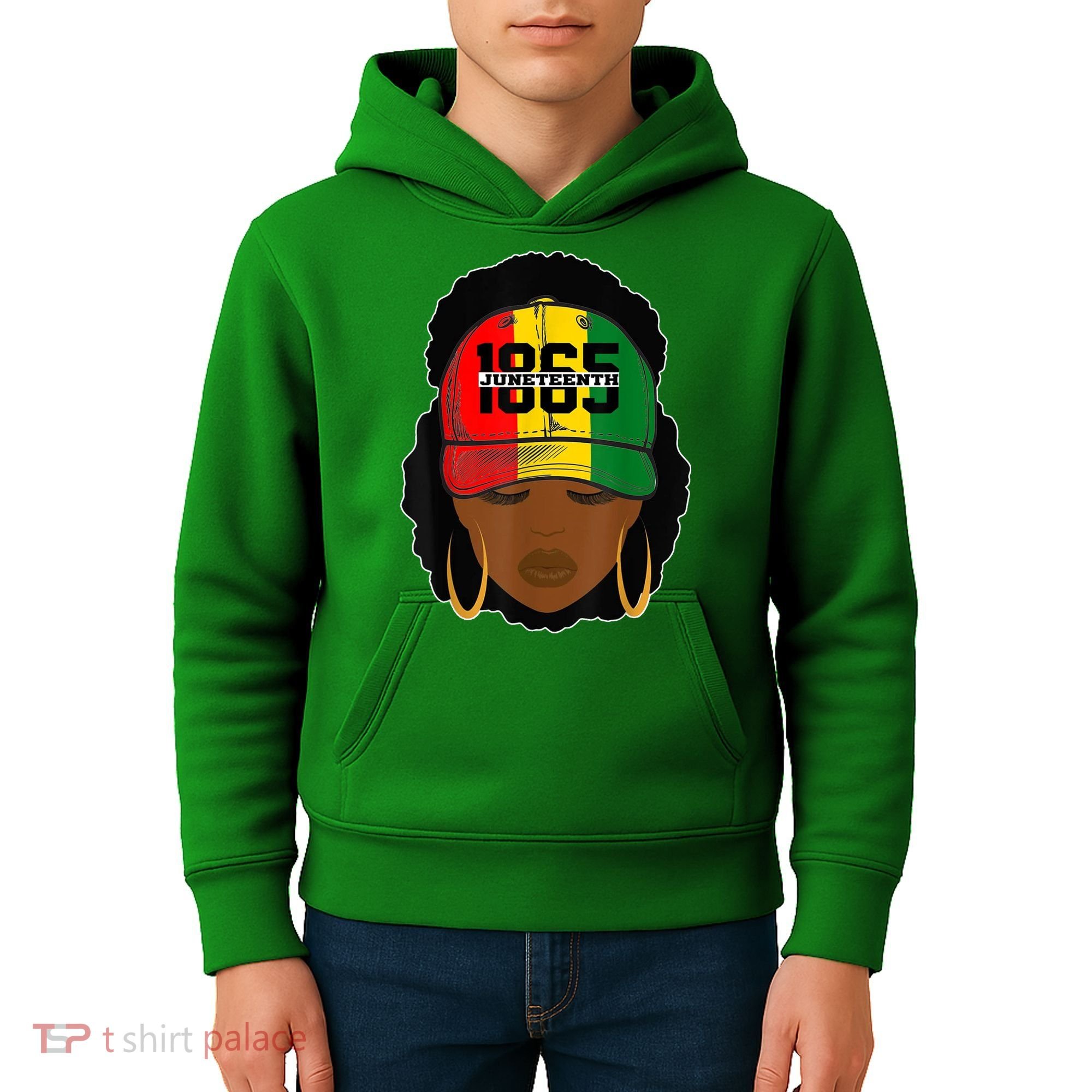 1865 Juneteenth Female Black History Month Kids Hoodie