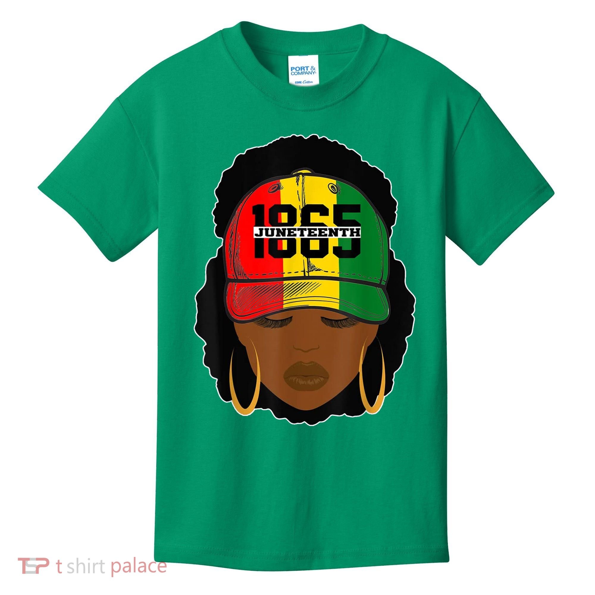 1865 Juneteenth Female Black History Month Kids T-Shirt