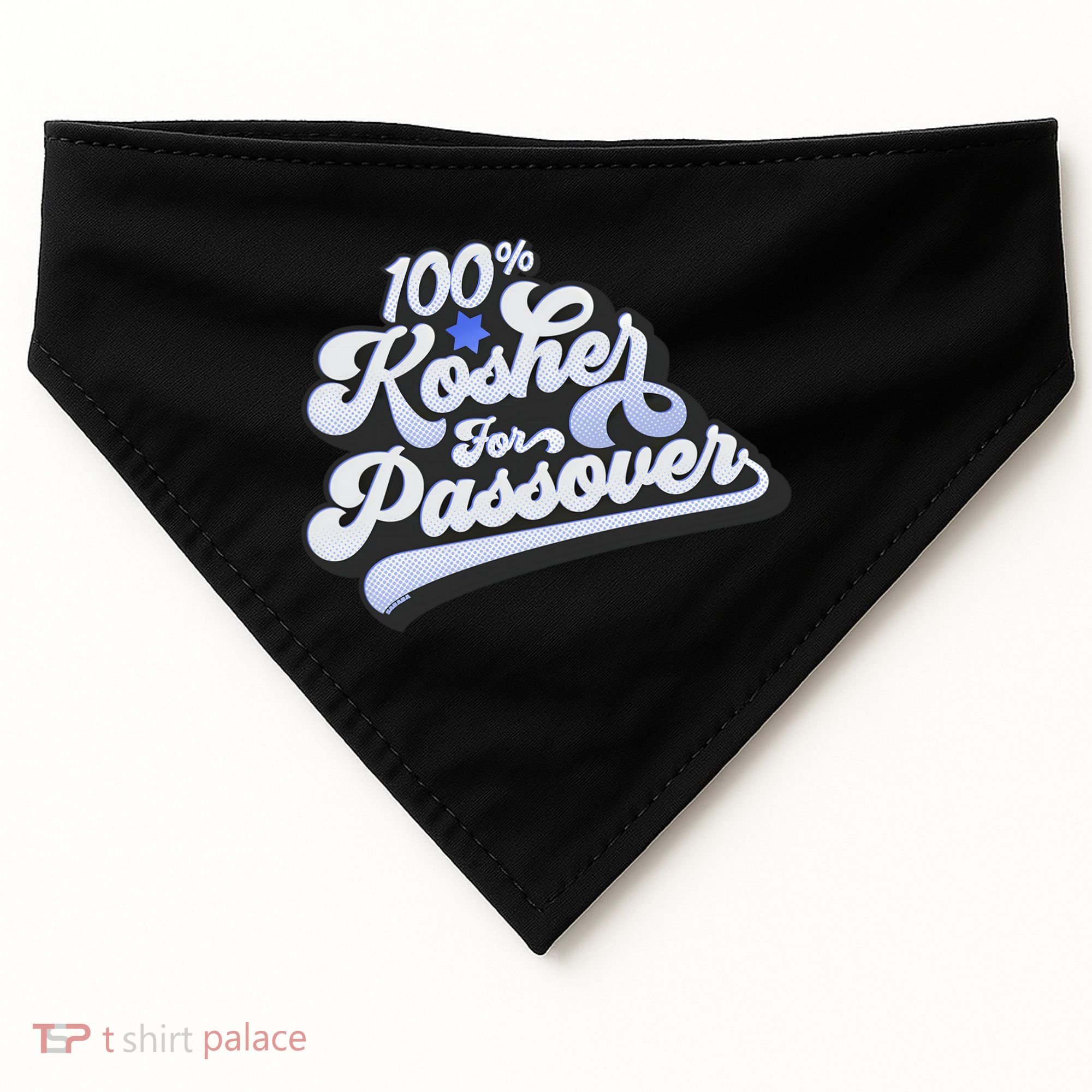 100% Kosher For Passover Cool Jewish Pesach Funny Gift USA-Made Doggie Bandana
