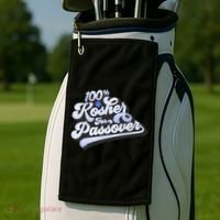 100% Kosher For Passover Cool Jewish Pesach Funny Gift Golf Towel thumb 2