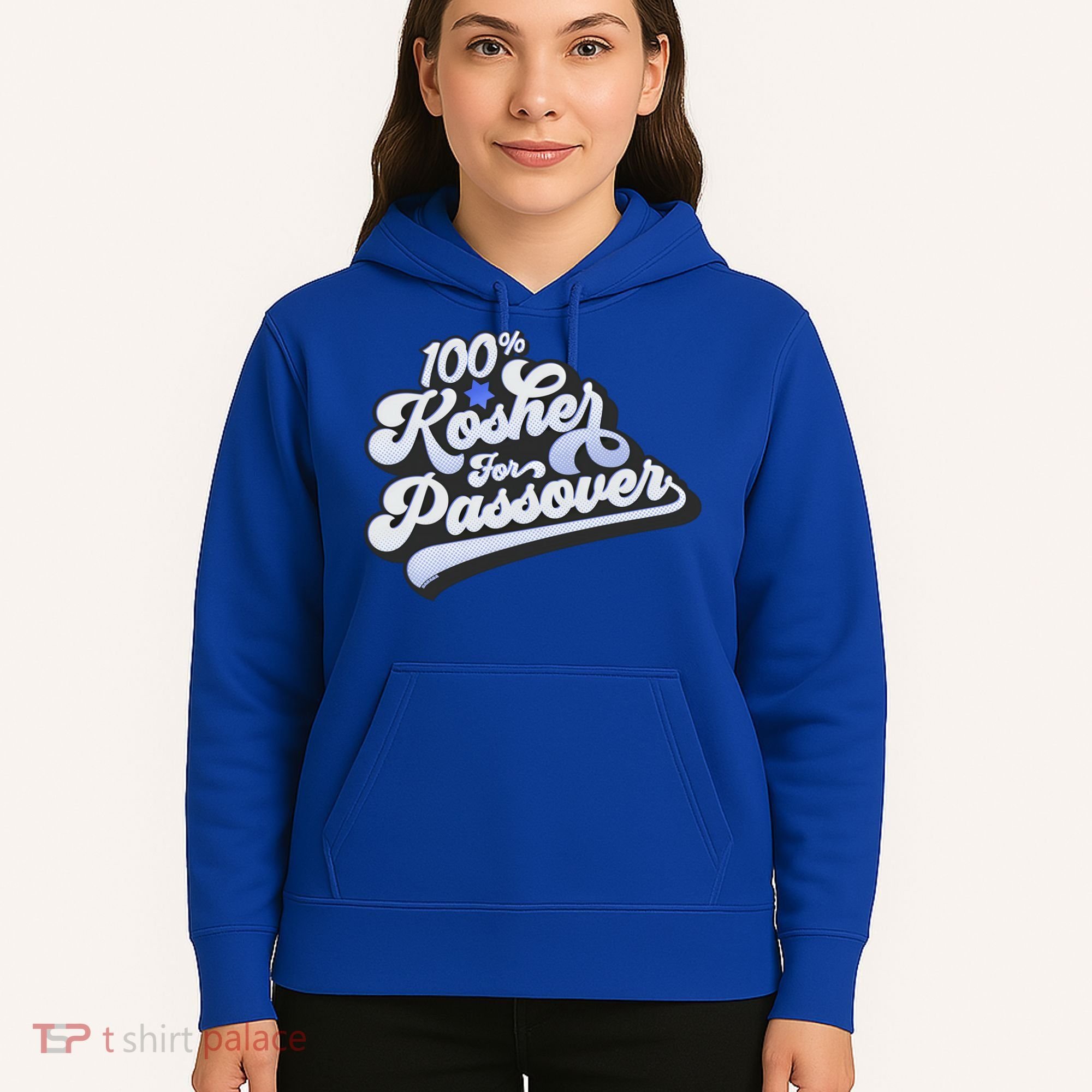 100% Kosher For Passover Cool Jewish Pesach Funny Gift Hoodie