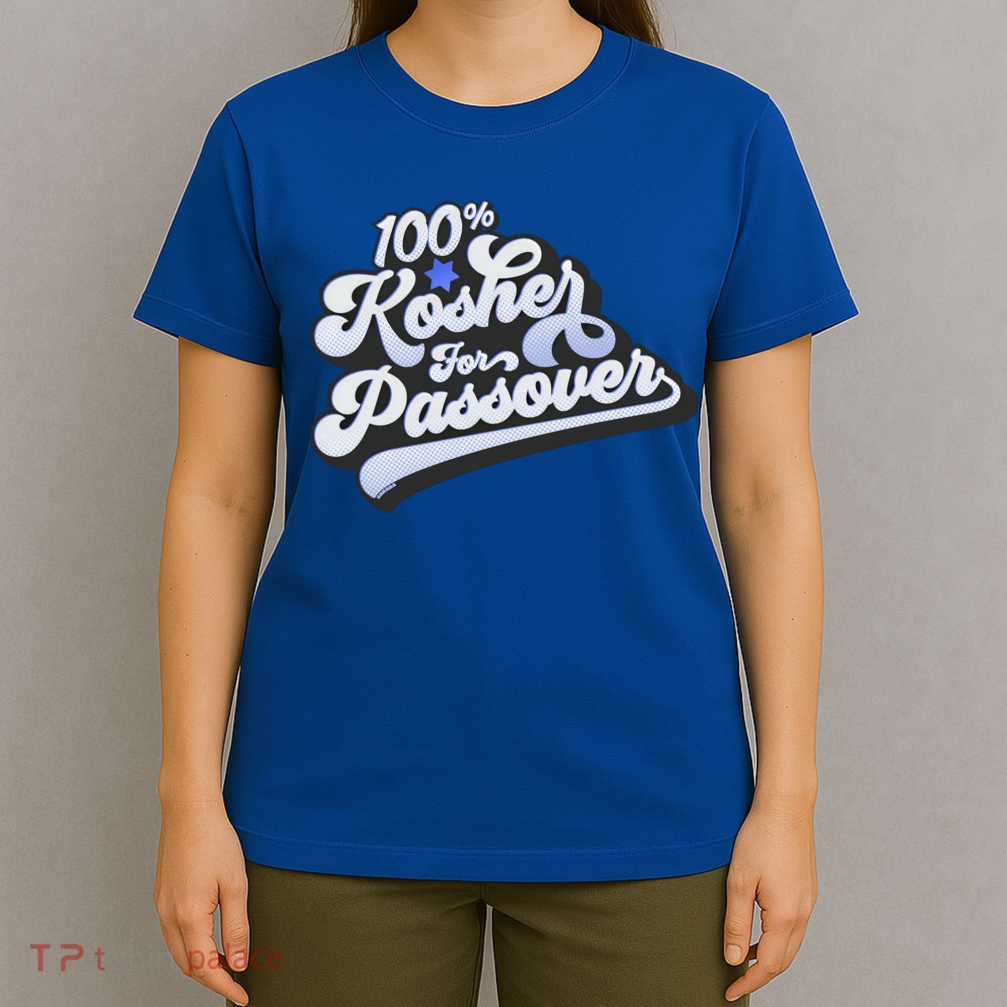 100% Kosher For Passover Cool Jewish Pesach Funny Gift T-Shirt