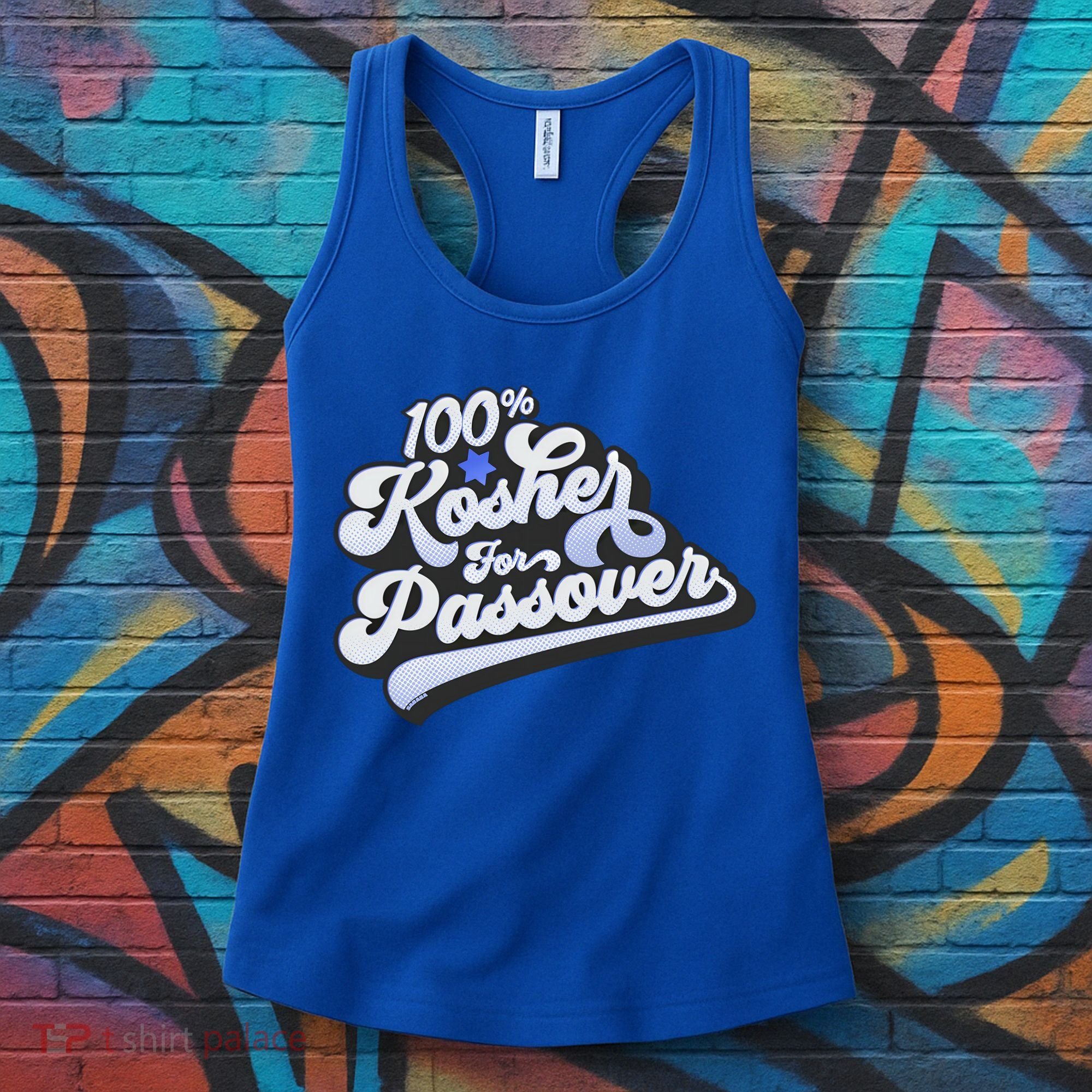 100% Kosher For Passover Cool Jewish Pesach Funny Gift Women's Tank Top