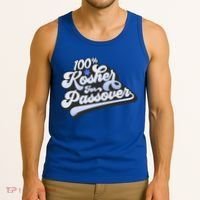 100% Kosher For Passover Cool Jewish Pesach Funny Gift Tank Top thumb 3