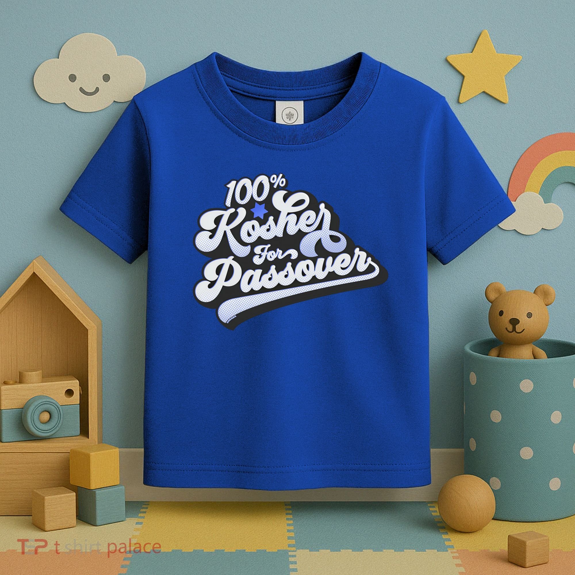 100% Kosher For Passover Cool Jewish Pesach Funny Gift Toddler T-Shirt