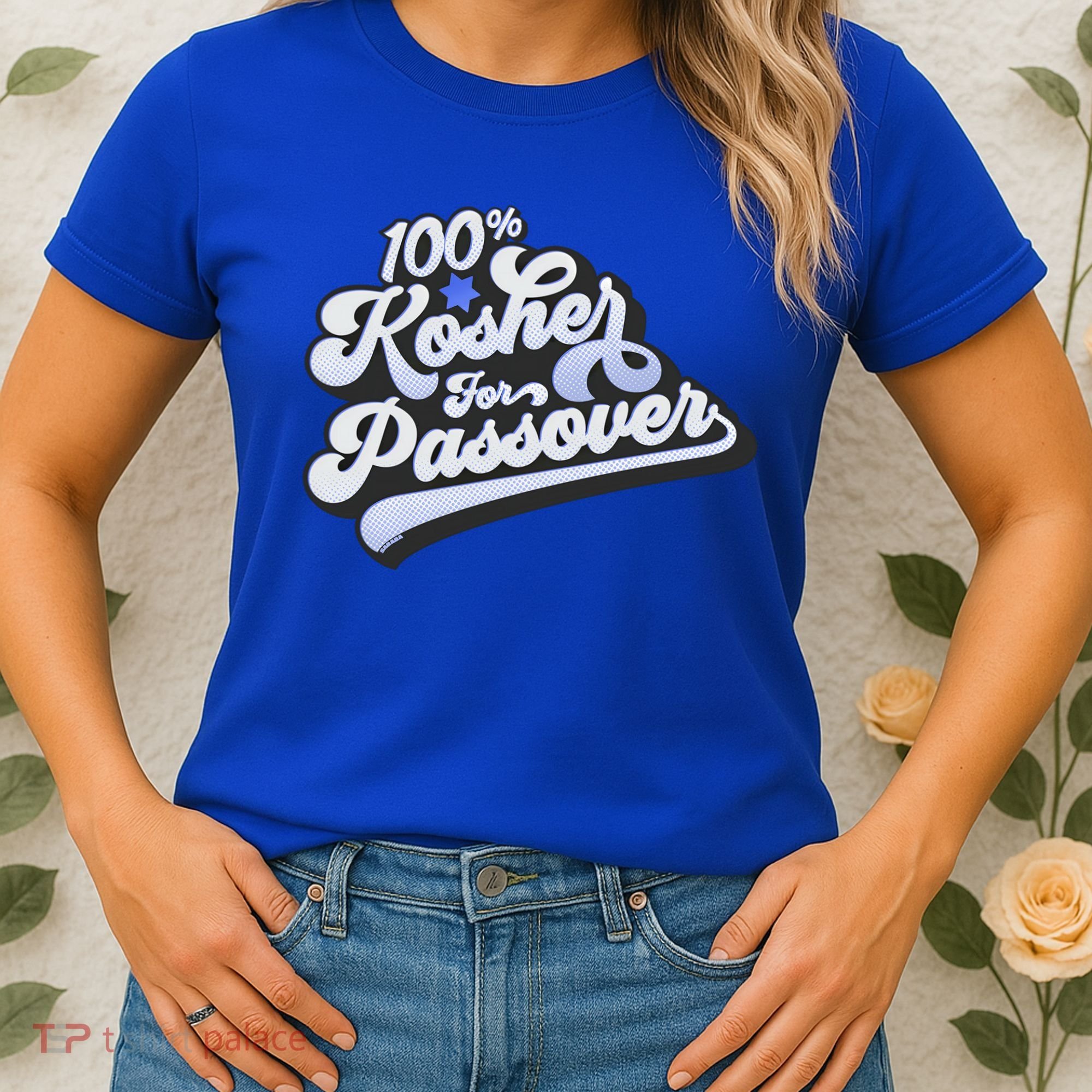 100% Kosher For Passover Cool Jewish Pesach Funny Gift Women's T-Shirt