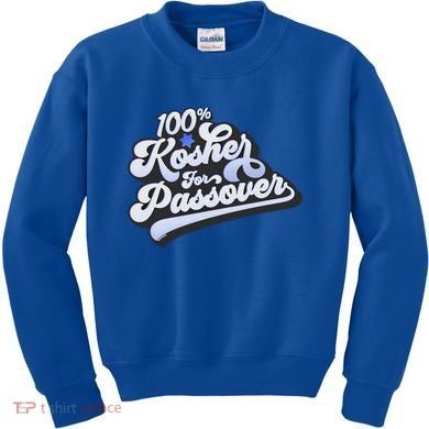 100% Kosher For Passover Cool Jewish Pesach Funny Gift Kids Sweatshirt