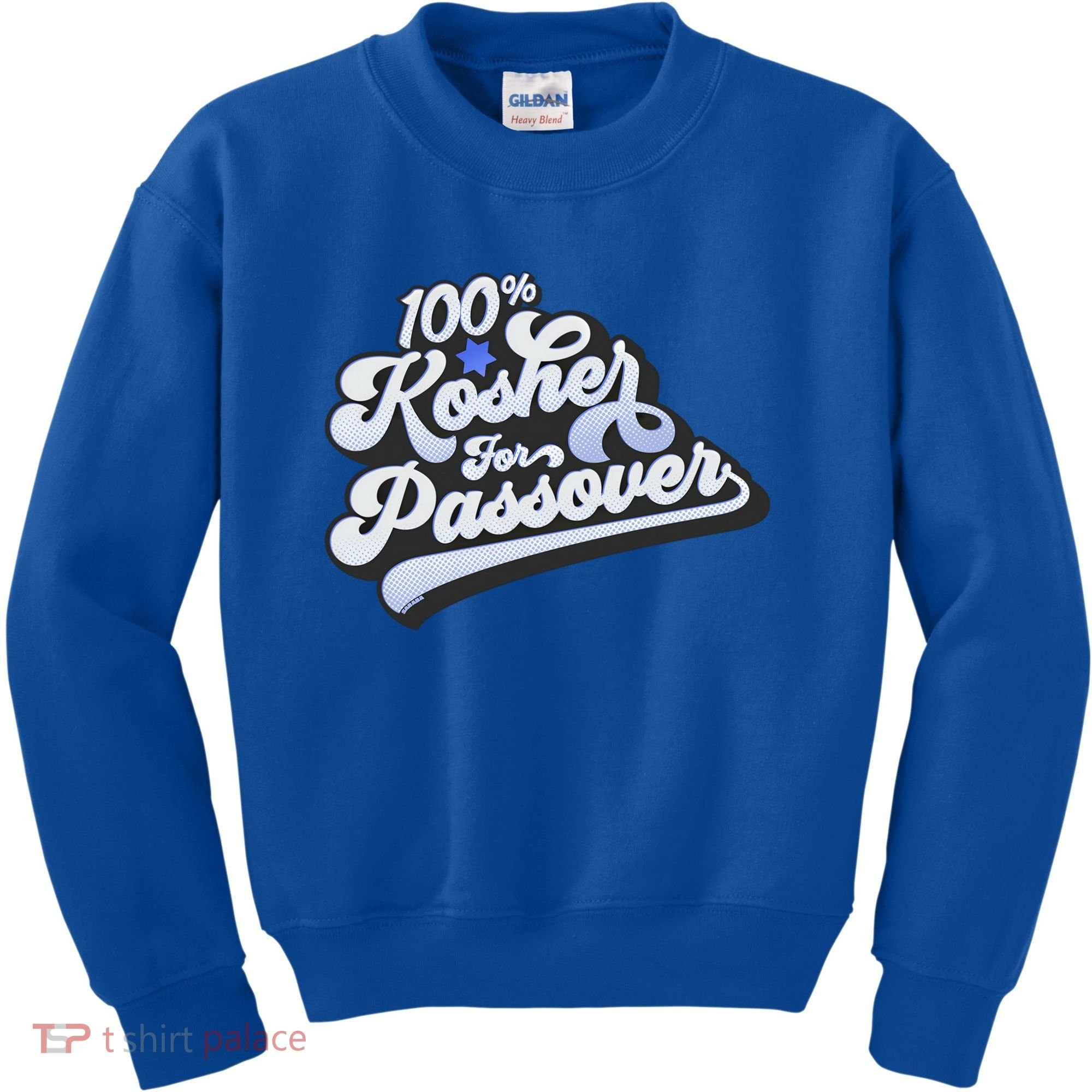 100% Kosher For Passover Cool Jewish Pesach Funny Gift Kids Sweatshirt
