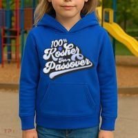 100% Kosher For Passover Cool Jewish Pesach Funny Gift Kids Hoodie thumb 3