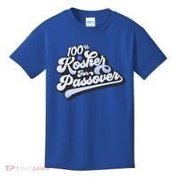 100% Kosher For Passover Cool Jewish Pesach Funny Gift Kids T-Shirt thumb 0