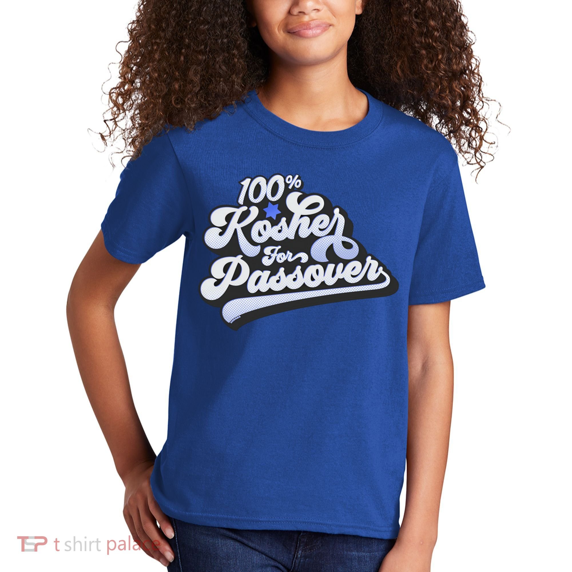 100% Kosher For Passover Cool Jewish Pesach Funny Gift Kids T-Shirt
