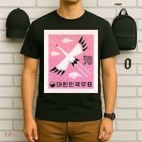 1960 Korea Red Crowned Crane Postage Stamp T-Shirt thumb 6