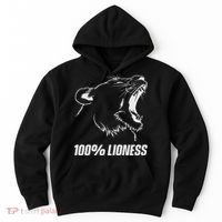 100 Lioness Gym Motivation Funny Inspiration Lion Hoodie thumb 0