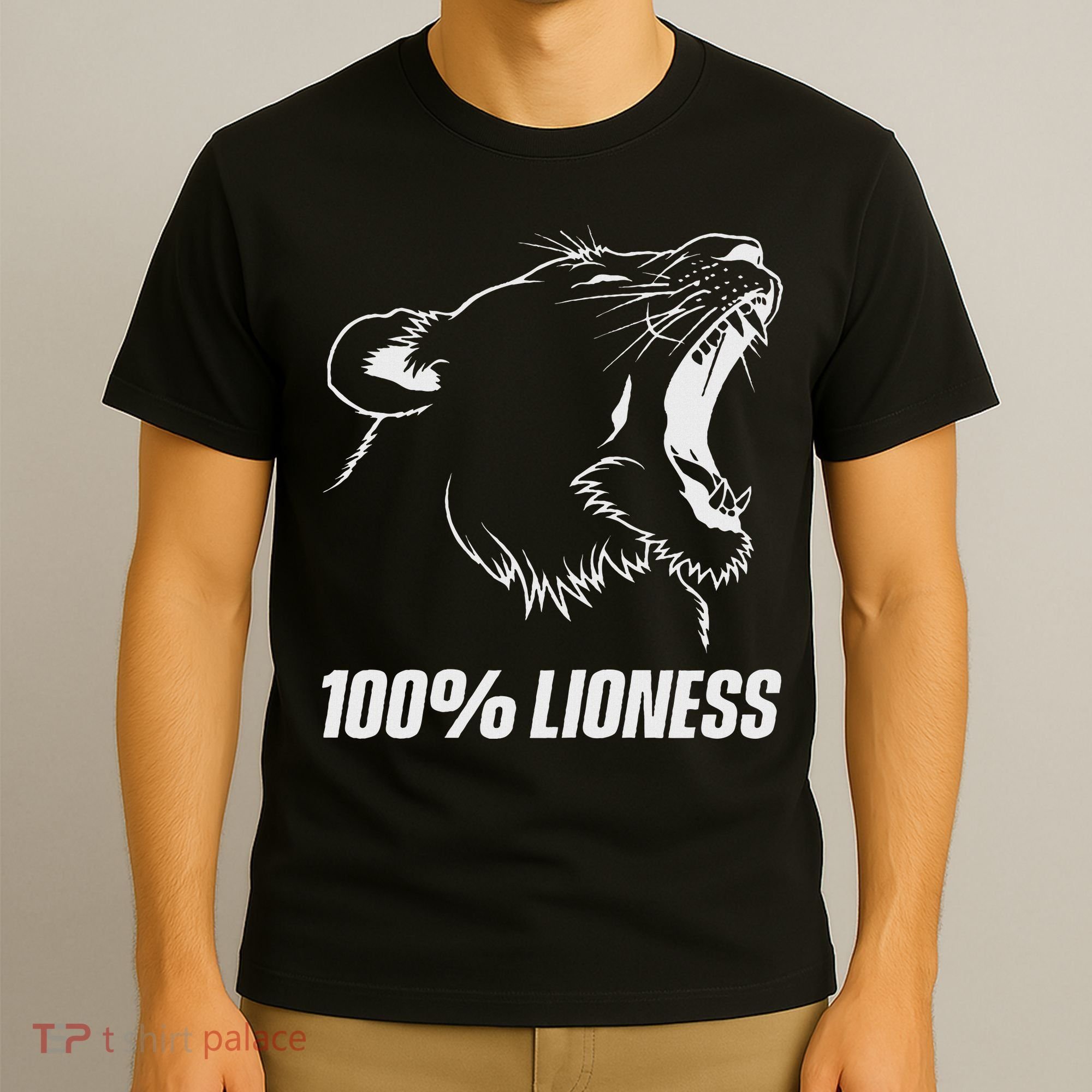 100 Lioness Gym Motivation Funny Inspiration Lion T-Shirt