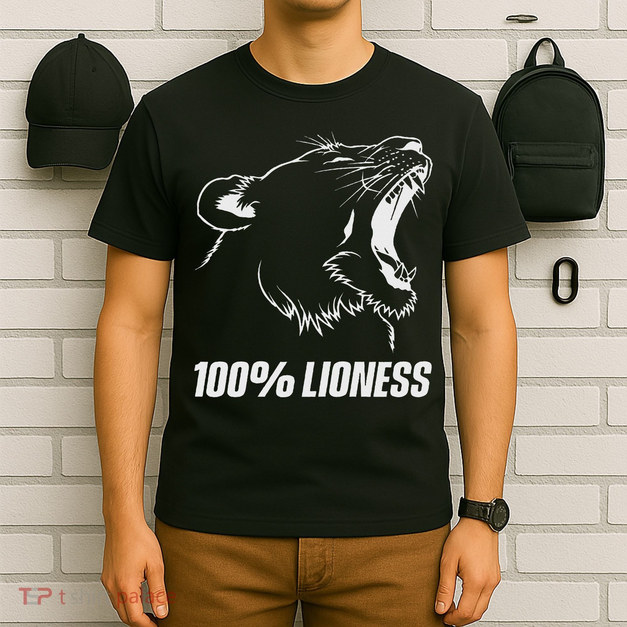 100 Lioness Gym Motivation Funny Inspiration Lion T-Shirt