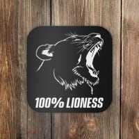 100 Lioness Gym Motivation Funny Inspiration Lion Coaster thumb 0