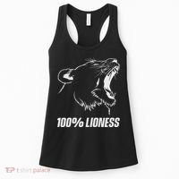 100 Lioness Gym Motivation Funny Inspiration Lion Women's Tank Top thumb 0