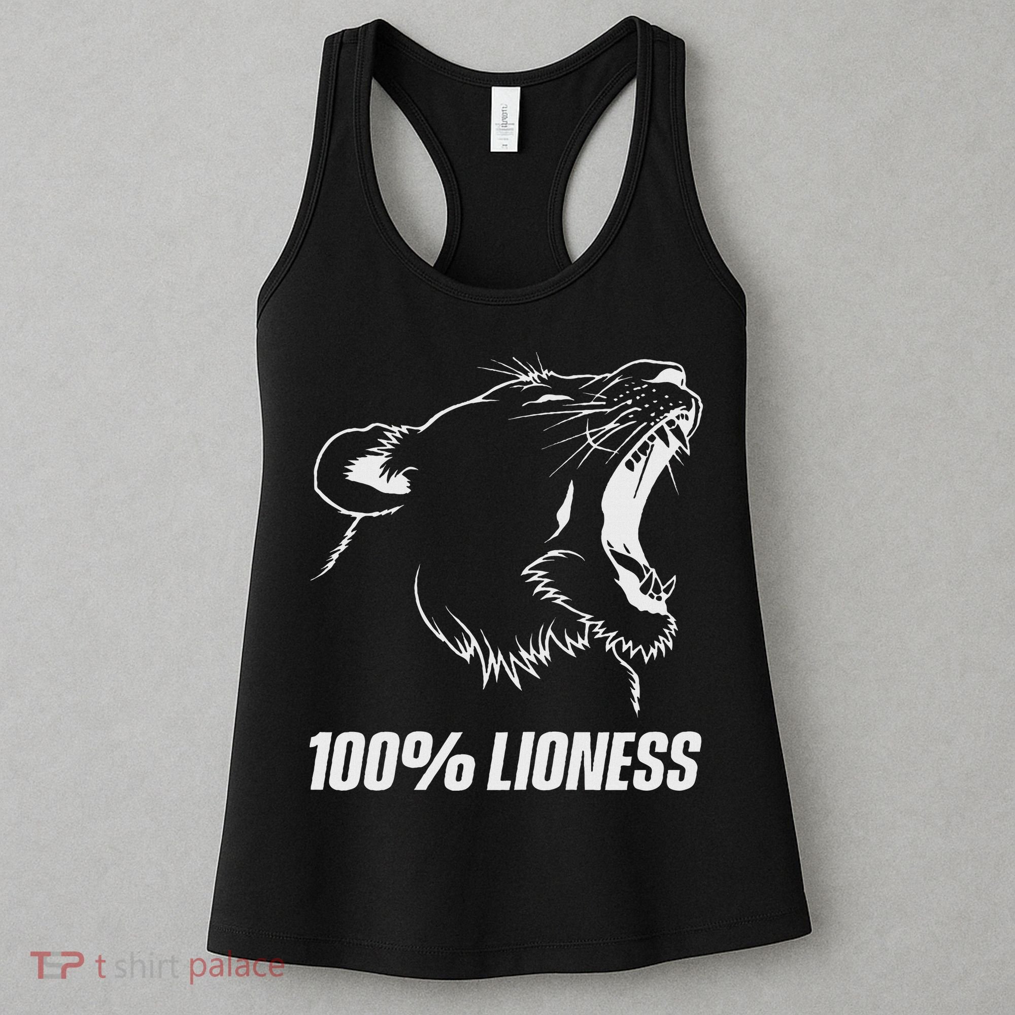 100 Lioness Gym Motivation Funny Inspiration Lion Women's Tank Top