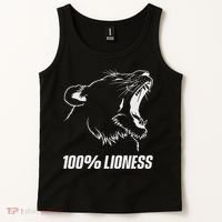 100 Lioness Gym Motivation Funny Inspiration Lion Tank Top thumb 2