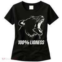 100 Lioness Gym Motivation Funny Inspiration Lion Women's T-Shirt thumb 0