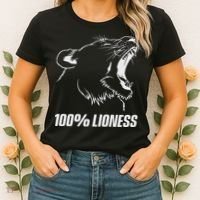 100 Lioness Gym Motivation Funny Inspiration Lion Women's T-Shirt thumb 2