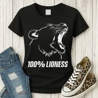 100 Lioness Gym Motivation Funny Inspiration Lion Women's T-Shirt thumb 3