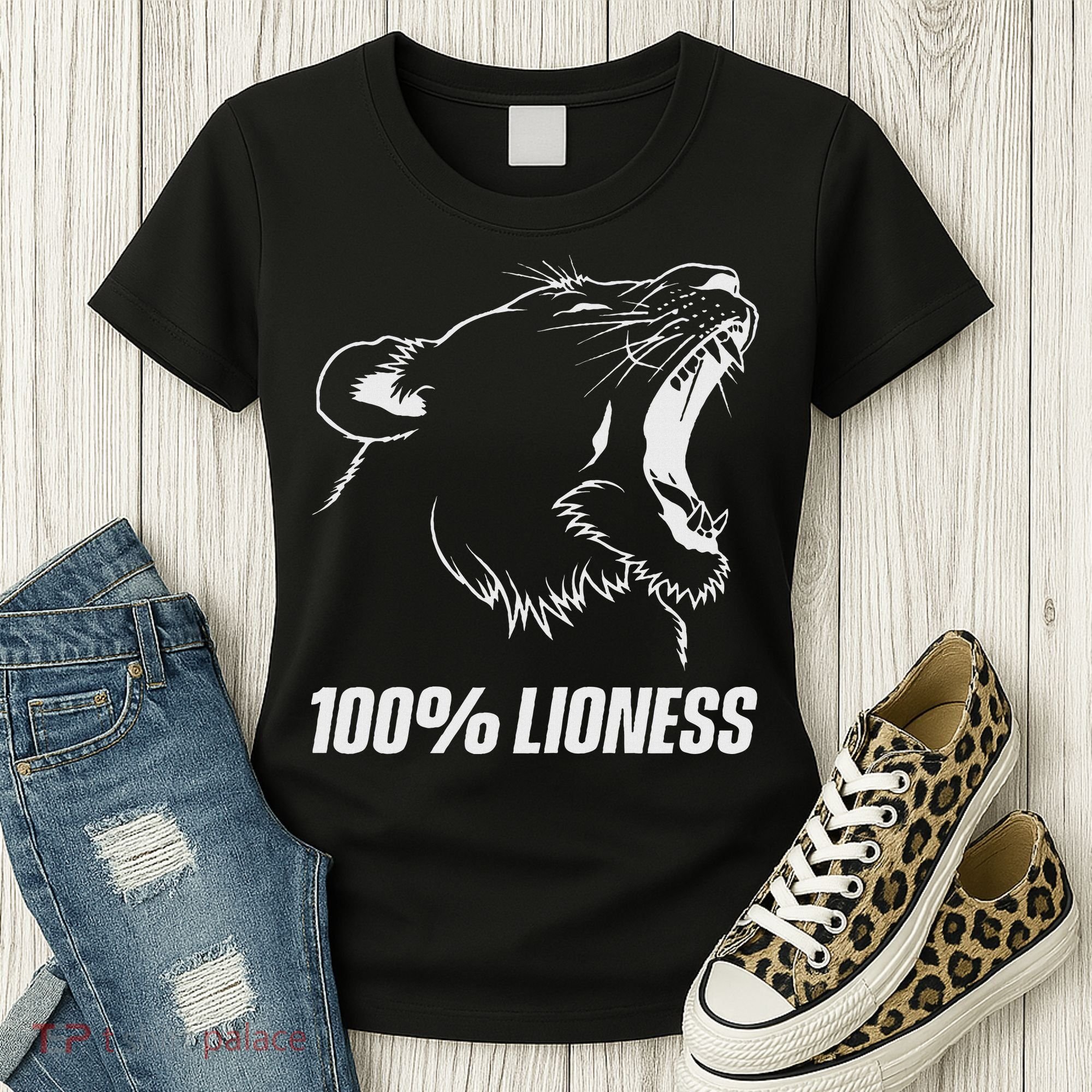 100 Lioness Gym Motivation Funny Inspiration Lion Women's T-Shirt