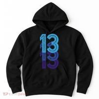 13 Lucky Number 13th Year Birthday Age Sports Team Hoodie thumb 0