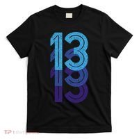13 Lucky Number 13th Year Birthday Age Sports Team T-Shirt thumb 0