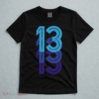 13 Lucky Number 13th Year Birthday Age Sports Team T-Shirt thumb 5