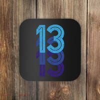 13 Lucky Number 13th Year Birthday Age Sports Team Coaster thumb 0