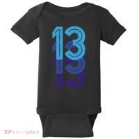 13 Lucky Number 13th Year Birthday Age Sports Team Baby Bodysuit thumb 0