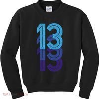 13 Lucky Number 13th Year Birthday Age Sports Team Kids Sweatshirt thumb 0