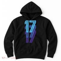 17 Lucky Number 17th Year Birthday Age Sports Team Hoodie thumb 0