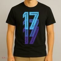 17 Lucky Number 17th Year Birthday Age Sports Team T-Shirt thumb 3