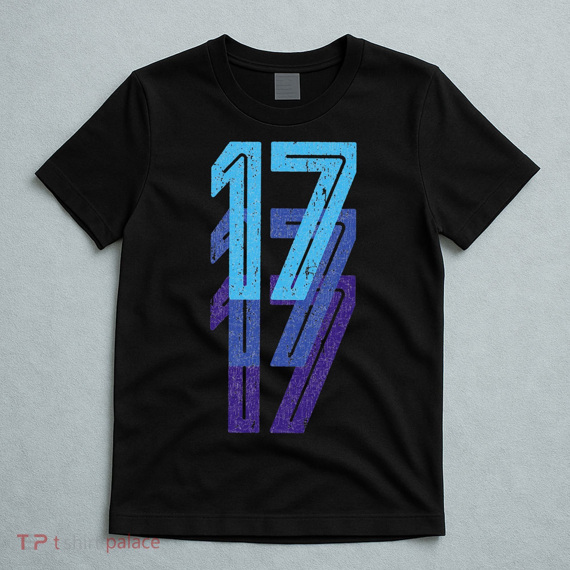 17 Lucky Number 17th Year Birthday Age Sports Team T-Shirt