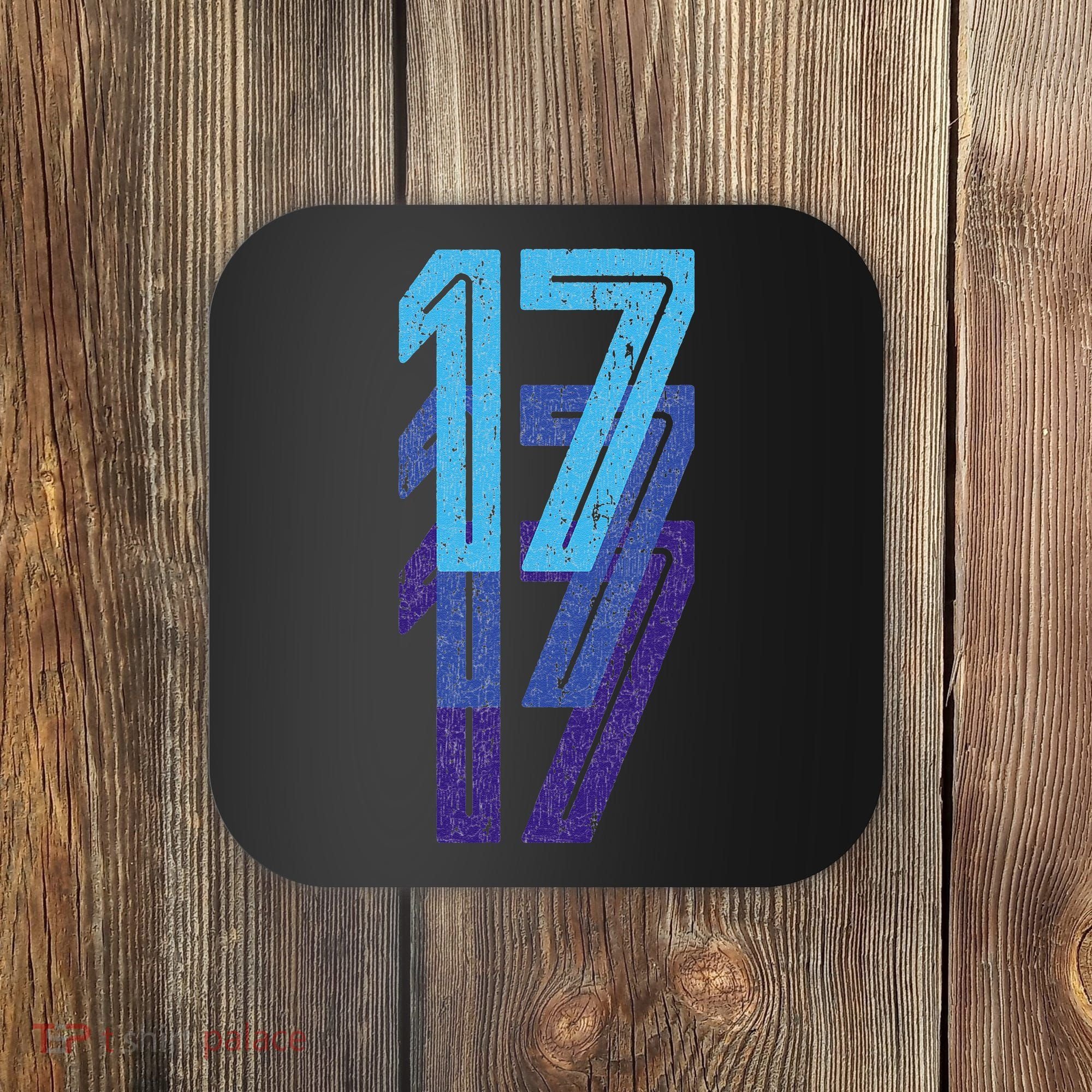 17 Lucky Number 17th Year Birthday Age Sports Team Coaster