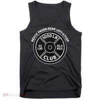 1000 Lbs Pound Club Gym Weightlifting Dead Lift Bench Press Tank Top thumb 0