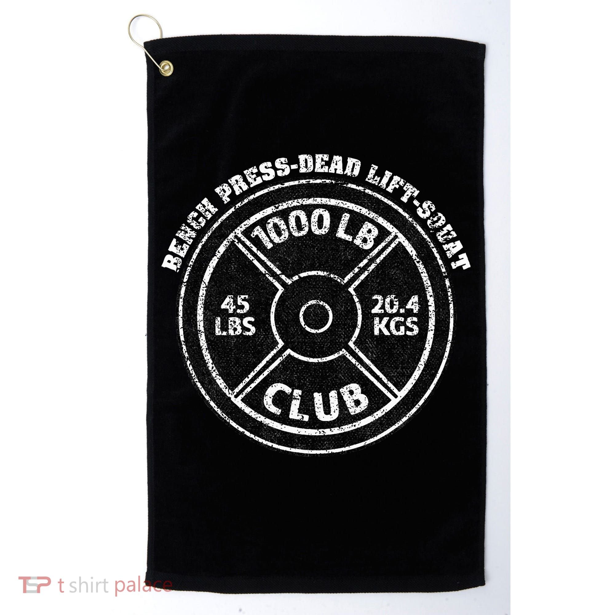 1000 Lbs Pound Club Gym Weightlifting Dead Lift Bench Press Golf Towel