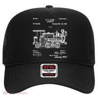 1886 Locomotive Steam Train Gift Retro Patent Blueprint Gift Hat thumb 0
