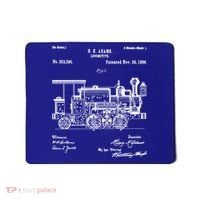 1886 Locomotive Steam Train Gift Retro Patent Blueprint Gift Mousepad thumb 0