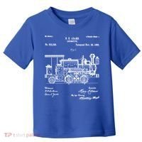 1886 Locomotive Steam Train Gift Retro Patent Blueprint Gift Toddler T-Shirt thumb 0