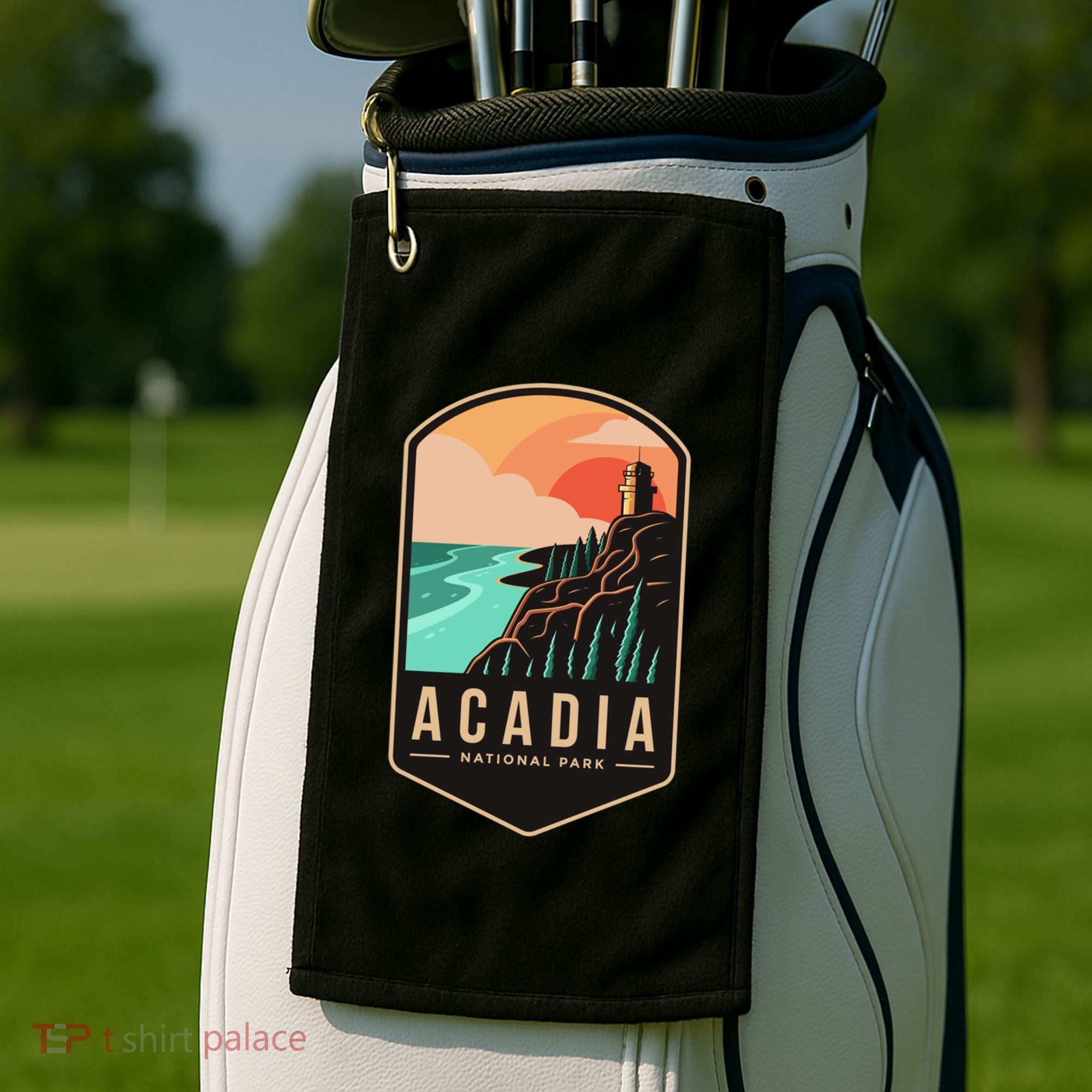 1916 Maine Bar Harbor Acadia National Park Gift Golf Towel