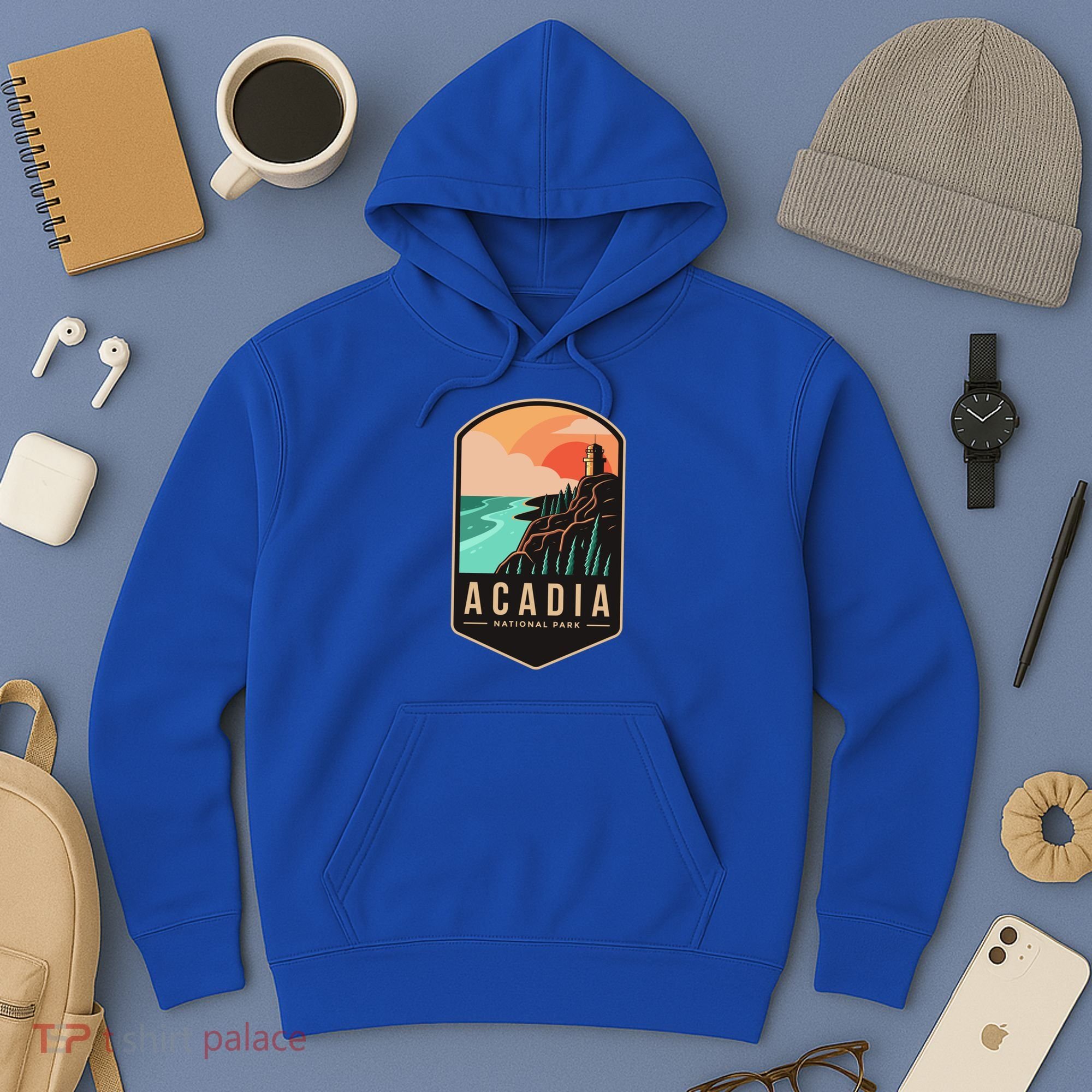 1916 Maine Bar Harbor Acadia National Park Gift Hoodie