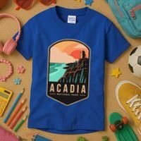 1916 Maine Bar Harbor Acadia National Park Gift Kids T-Shirt thumb 3