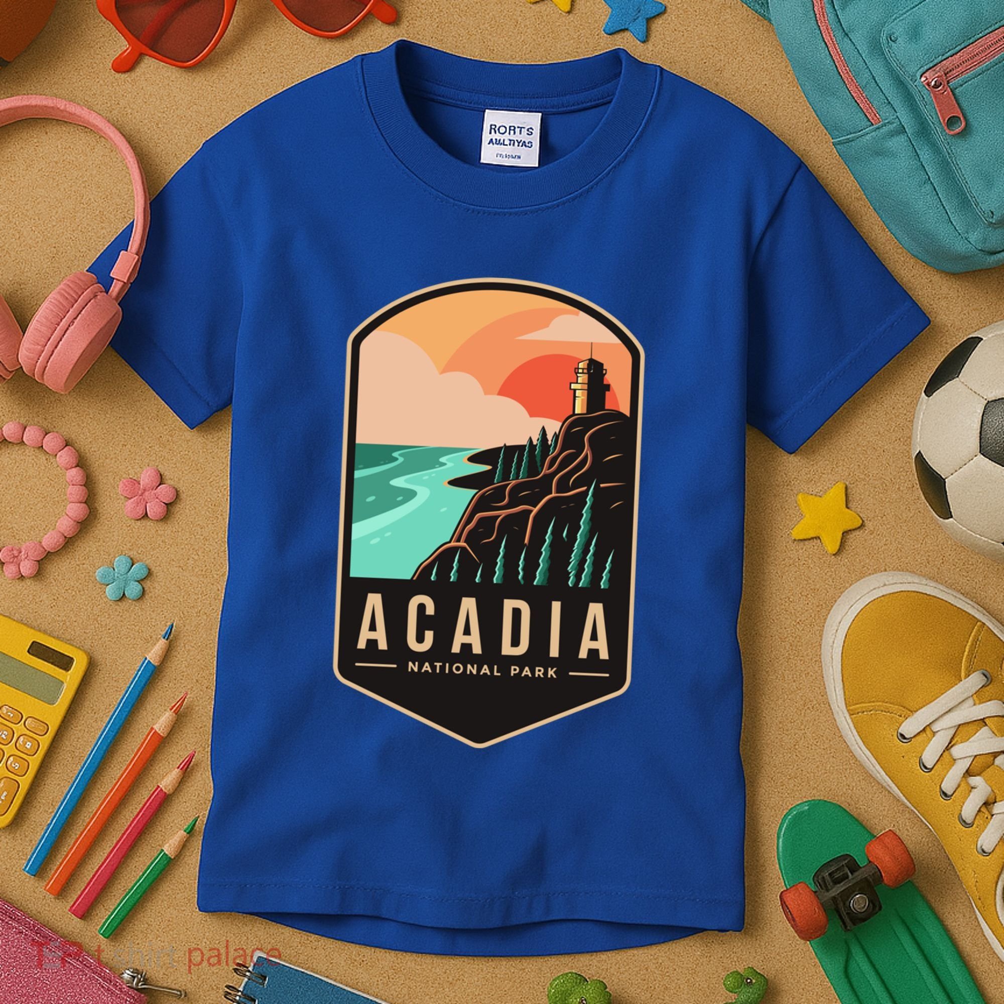 1916 Maine Bar Harbor Acadia National Park Gift Kids T-Shirt